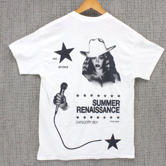 Beyoncé Summer Renaissance Shirt Unisex Medium M White Short Sleeve 2024 Concert - Picture 1 of 9